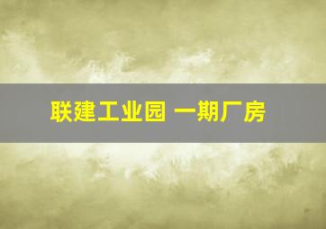 联建工业园 一期厂房